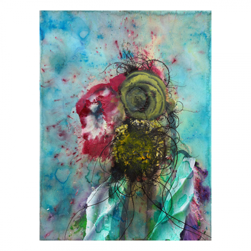 Untitled 2022 ca 76x58 cm acrylic and ink on paper
