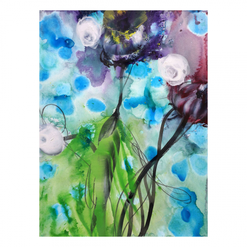 Untitled 2022 ca 76x58 cm acrylic and ink on paper