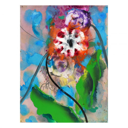Untitled 2022 ca 76x58 cm acrylic and ink on paper