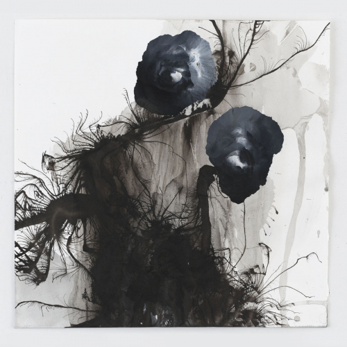 Untitled 2013 ca 35x35 cm acrylic and ink on paper